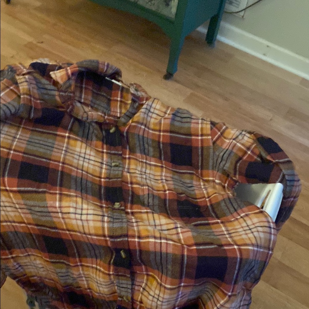 Plaid Button-Up Shirt